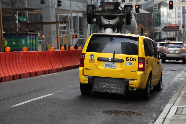 Wheelchair accessible taxi in NYC