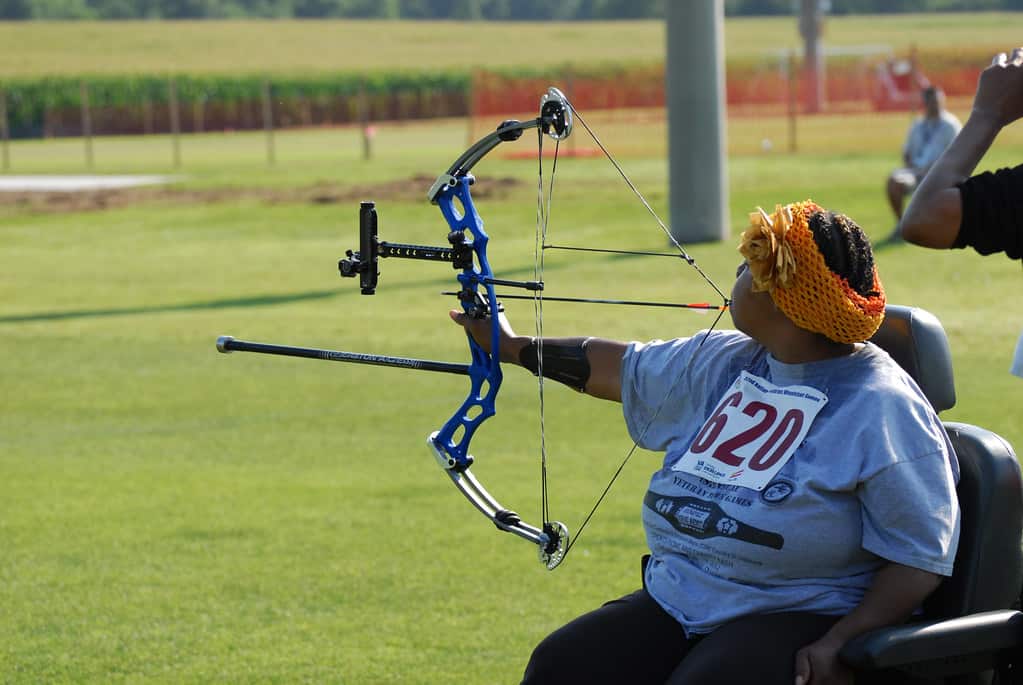 Army veteran and gold medalist wheelchair archer Babette Peyton shares inspiring story.