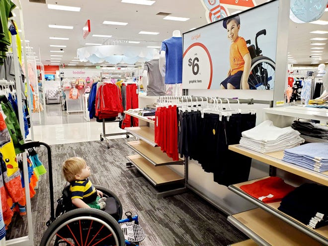 2-year-old Oliver's reaction to Target ad that showed boy in a wheelchair.